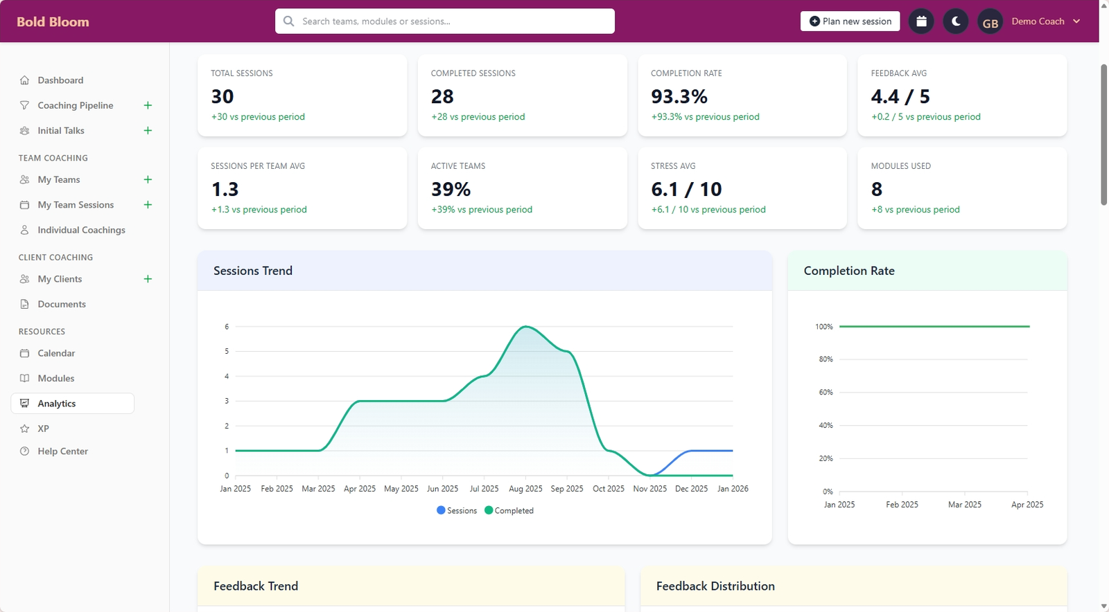 Bold Bloom analytics workspace